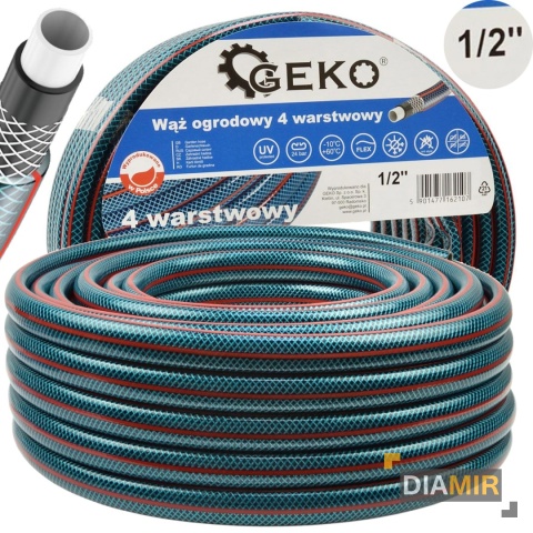 WĄŻ OGRODOWY WZMACNIANY 1/2" 20m 4-warstwowy Polski