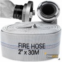 WĄŻ STRAŻACKI DO POMPY BIAŁY FAST-FIX MOCNY DŁUGI DO WODY SZAMBA 2" 30M