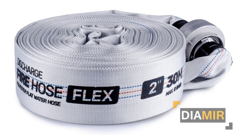 WĄŻ STRAŻACKI DO POMPY BIAŁY FAST-FIX MOCNY DŁUGI DO WODY SZAMBA 2" 30M