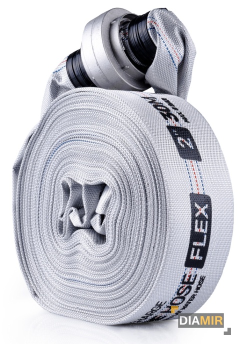 WĄŻ STRAŻACKI DO POMPY BIAŁY FAST-FIX MOCNY DŁUGI DO WODY SZAMBA 2" 30M