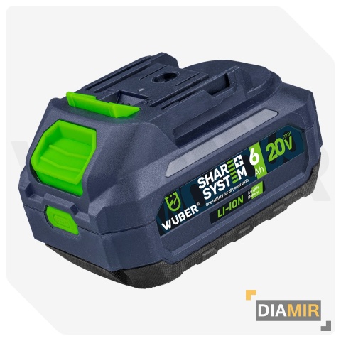 BATERIA AKUMULATOR WUBER SHARE+ SYSTEM LITOWO JONOWA 20 V 6.0 AH WUBER