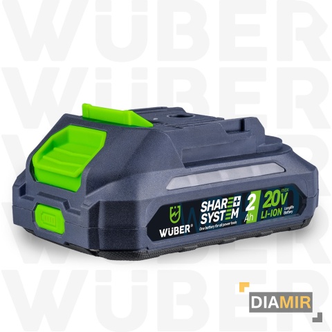 AKUMULATOR BATERIA WUBER MAKITA SHARE+ SYSTEM LITOWO JONOWY 20 V 2.0 AH WUBER