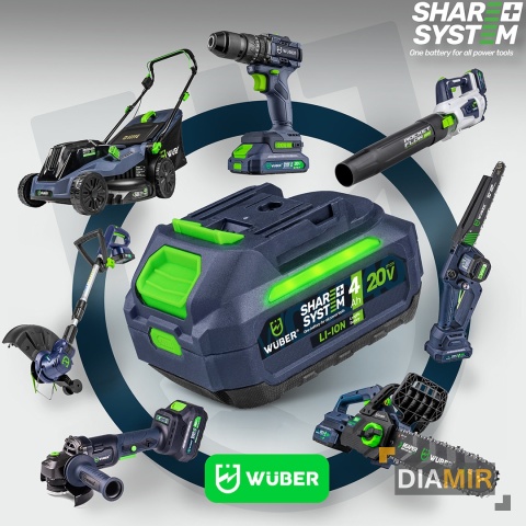 AKUMULATOR BATERIA WUBER MAKITA SHARE+ SYSTEM LITOWO JONOWY 20 V 4.0 AH WUBER