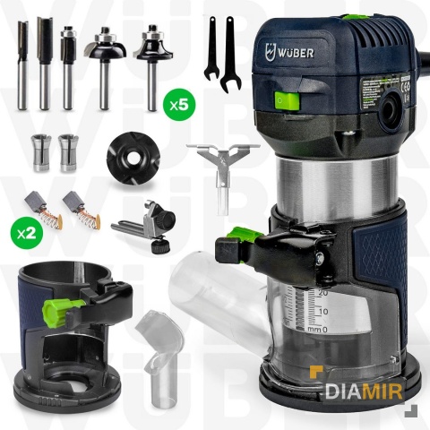 FREZARKA GÓRNOWRZECIONOWA DO DREWNA WYCINARKA Z REGULACJĄ OBROTÓW ZESTAW