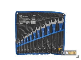 KLUCZE PŁASKO-OCZKOWE 12 EL 6-32 MM POLEROWANE UCHWYT ANTISLIP CRV