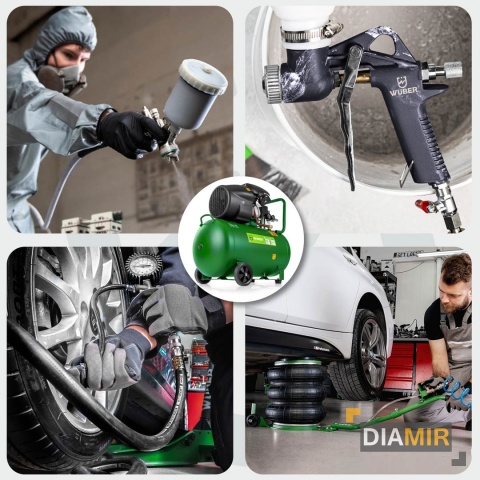 KOMPRESOR OLEJOWY 100 LITRÓW SOLIDNY DWUTŁOKOWY SPRĘŻARKA POWIETRZA WUBER