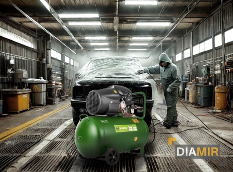 KOMPRESOR OLEJOWY 100 LITRÓW SOLIDNY DWUTŁOKOWY SPRĘŻARKA POWIETRZA WUBER