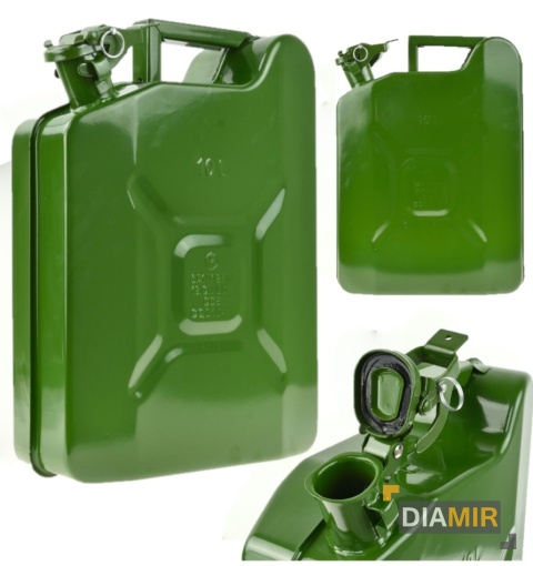 KANISTER METALOWY 10L STALOWY NA PALIWO ZBIORNIK SZCZELNY ANTYKOROZYJNY