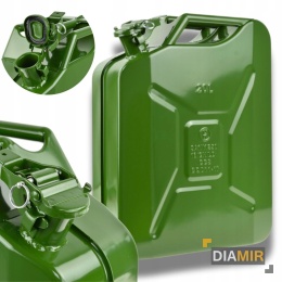 KANISTER METALOWY 20L STALOWY NA PALIWO ZBIORNIK SZCZELNY ANTYKOROZYJNY