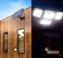 LAMPA SOLARNA Z CZUJNIKIEM RUCHU ZMIERZCHU 4 STRONY ZEWNĘTRZNA HALOGEN NA ŚCIANĘ LED