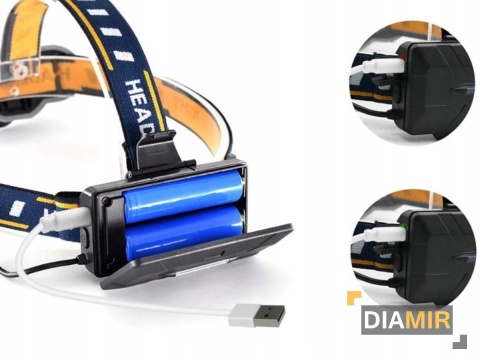 LATARKA CZOŁOWA NA GŁOWĘ CZOŁÓWKA 7 X LED CREE MOCNA REGULOWANA 8 TRYBÓW