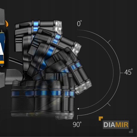 LATARKA CZOŁOWA NA GŁOWĘ CZOŁÓWKA 7 X LED CREE MOCNA REGULOWANA 8 TRYBÓW