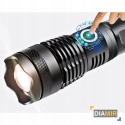 LATARKA TAKTYCZNA LED XHP90 ZOOM CREE MOCNA WOJSKOWA AKUMULATOROWA USB