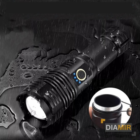 LATARKA TAKTYCZNA LED XHP90 ZOOM CREE MOCNA WOJSKOWA AKUMULATOROWA USB