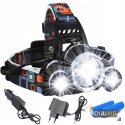 LATARKA CZOŁOWA CZOŁÓWKA NA GŁOWĘ 3LED T6 cree xm l MOCNA AKUMULATOROWA