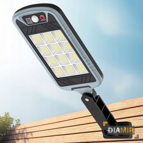 LAMPA SOLARNA MOCNA 400W LED ULICZNA Z CZUJNIKIEM ZMIERZCHU RUCHU + PILOT