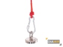 MAGNES NEODYMOWY 170kg UCHWYT ZESTAW LINA 20m