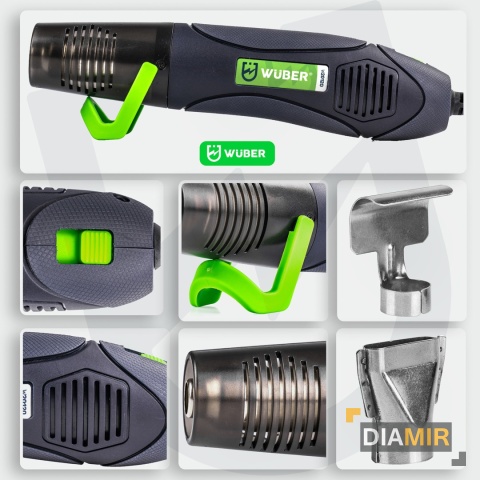 MINI OPALARKA ELEKTRYCZNA Z REGULACJĄ 2 BIEGI 350°C GORĄCE POWIETRZE WUBER