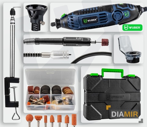 MINI SZLIFIERKA 200W FREZARKA WIELOFUNKCYJNA + STOJAK + AKCESORIA ZESTAW XXL