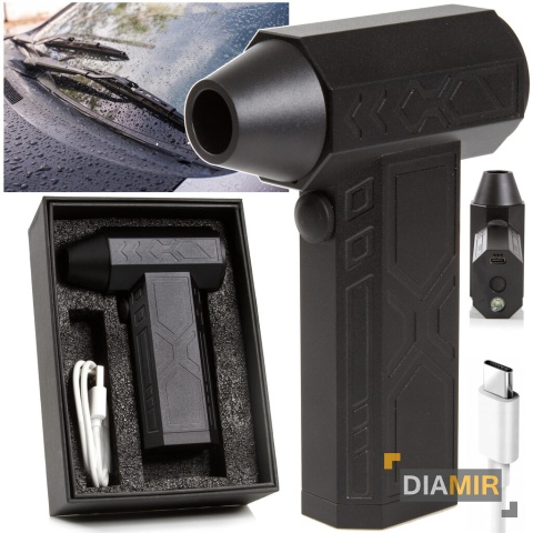 MINI TURBO JET DMUCHAWA NA AKUMULATOR sprężone powietrze LATARKA USB