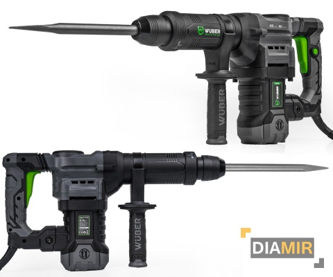 MŁOT WYBURZENIOWY UDAROWY SDS MAX WALIZKA 2 DŁUTA 1400W 20J DO BETONU WUBER