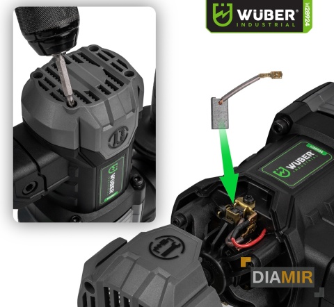 MŁOT WYBURZENIOWY UDAROWY SDS MAX WALIZKA 2 DŁUTA 1400W 20J DO BETONU WUBER