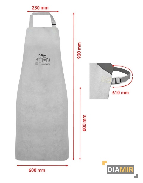 NEO FARTUCH SPAWALNICZY SKÓRZANY OCHRONNY DLA SPAWACZA 60x90 CM