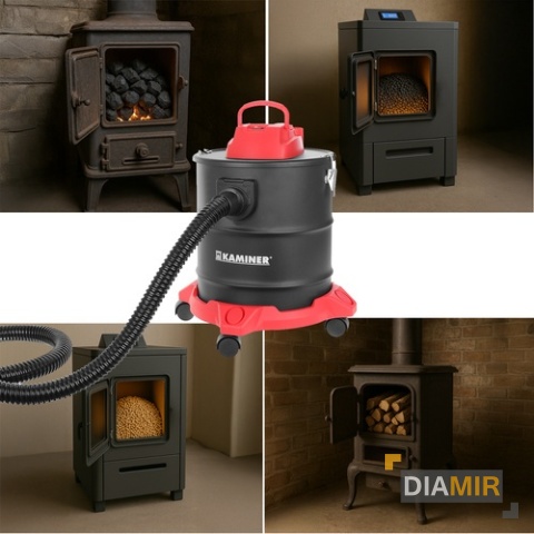 ODKURZACZ PRZEMYSŁOWY bezworkowy 20 L 1600 W DO POPIOŁU KOMINKA SADZY PIECA