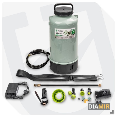 OPRYSKIWACZ AKUMULATOROWY OGRODOWY ELEKTRYCZNY LEKKI 8L ZESTAW LANCA WUBER