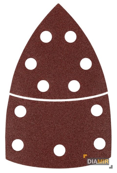 PAPIER ŚCIERNY P240 na rzep żelazko 102 x 152mm 5szt. OTWORY GRAPHITE