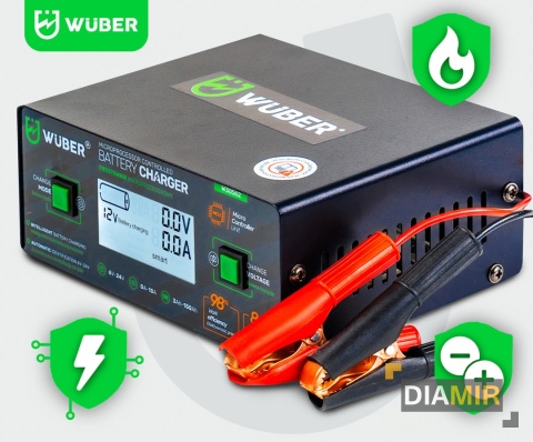 PROSTOWNIK 6/8/12/14/16/24V MIKROPROCESOROWY ŁADOWARKA DO AKUMULATORA 10A