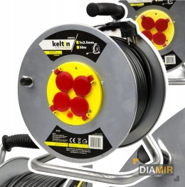 PRZEDŁUŻACZ kabel BĘBEN METALOWY BĘBNOWY 50m 3x2,5mm