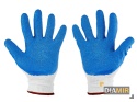 RĘKAWICE OCHRONNE ROBOCZE poliestrowe r. 11 latex biało-niebieskie