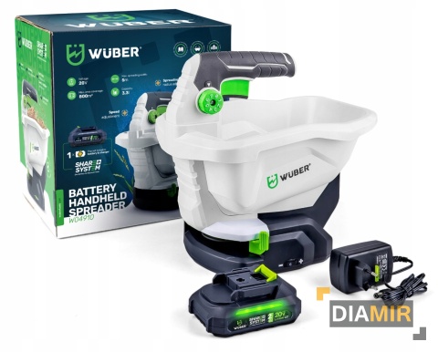 SIEWNIK AKUMULATOROWY DO TRAWY NAWOZU ROZSIEWACZ 3,3 L RĘCZNY WUBER