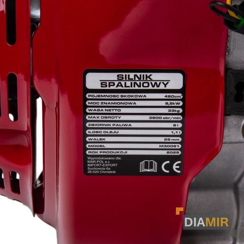 SILNIK SPALINOWY benzynowy GX390 15KM OHV motopompy zagęszczarki 25mm