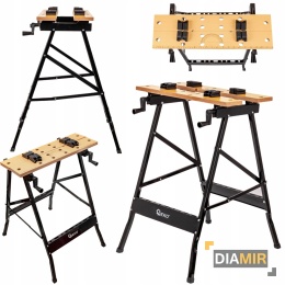 STÓŁ WARSZTATOWY REGULOWANY SKŁADANY 100 KG 560 x 780 x 620mm