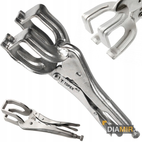 SZCZYPCE ZACISKOWE SPAWALNICZE TYP "W", DŁUGOŚĆ 225 MM