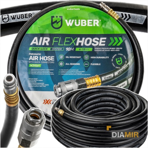 WĄŻ PNEUMATYCZNY GUMOWY DO KOMPRESORA 20 m 6x13MM