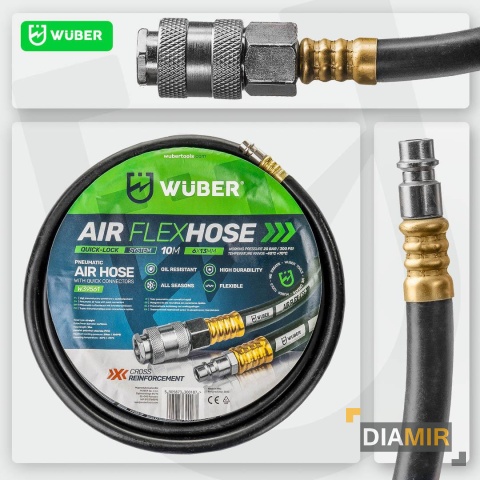 WĄŻ PNEUMATYCZNY GUMOWY DO KOMPRESORA 20 m 6x13MM