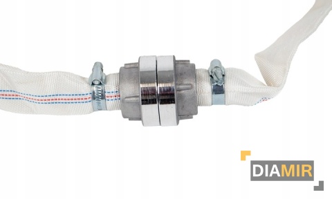 WĄŻ do wody STRAŻACKI gumowany 1" 20m biały ze złączkami zarobiony