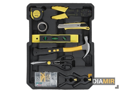 Walizka narzędziowa z wyposażeniem 187 el. zestaw narzędzi w walizce