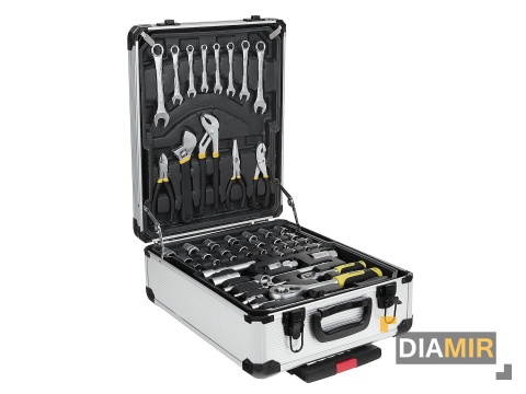 Walizka narzędziowa z wyposażeniem 187 el. zestaw narzędzi w walizce