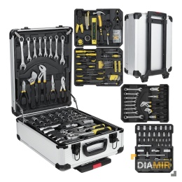 Walizka narzędziowa z wyposażeniem 187 el. zestaw narzędzi w walizce