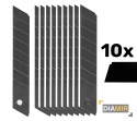 ZESTAW 10 OSTRZY WKŁADY DO NOŻA NOŻYKI DO TAPET OSTRZA ŁAMANE 18X100 WUBER