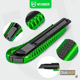 NÓŻ DO TAPET 18MM WYSUWANY TAPECIAK METALOWY ŁAMANE OSTRZE TAPICERSKI WUBER