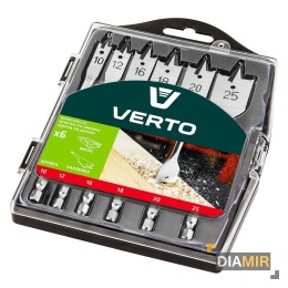 WIERTŁA DO DREWNA PŁASKIE ŁOPATKOWE PIÓRKOWE 10-25mm ZESTAW 6szt