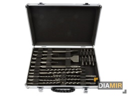 ZESTAW DŁUT I WIERTEŁ BIJAKI DŁUTA WIERTŁA SDS PLUS 17 SZT