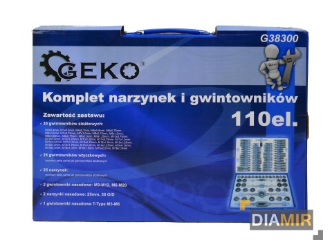 ZESTAW NARZYNEK I GWINTOWNIKÓW M2-M18 GWINTOWNIKI 110 EL KALIBROWNIKI