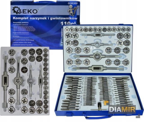 ZESTAW NARZYNEK I GWINTOWNIKÓW M2-M18 GWINTOWNIKI 110 EL KALIBROWNIKI