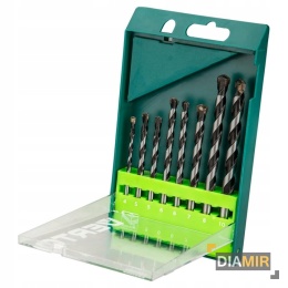 ZESTAW WIERTEŁ DO BETONU ZESTAW 8 szt. 4-10 mm VERTO